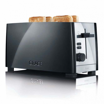 Graef TO102 - Toaster, 2-fach, lang, Schwarz 